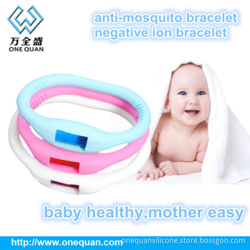Eco-friendly Natural Fashion anti-mosquito silicone baby wristbands